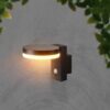 Επιτοίχιο Φωτιστικό τοίχου LED 1.8W 3000Κ Μαύρου Χρώματος IP54 Ηλιακό με Ανιχνευτή V-TAC – 23016