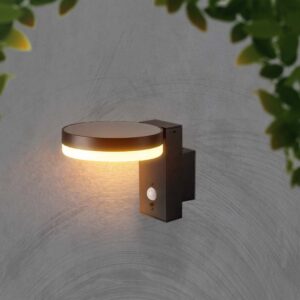 Επιτοίχιο Φωτιστικό τοίχου LED 1.8W 3000Κ Μαύρου Χρώματος IP54 Ηλιακό με Ανιχνευτή V-TAC – 23016