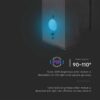 Επιτοίχιο Φωτιστικό τοίχου LED 1.8W 3000Κ Μαύρου Χρώματος IP54 Ηλιακό με Ανιχνευτή V-TAC – 23016