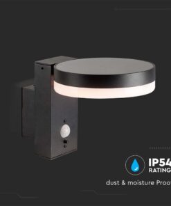 Επιτοίχιο Φωτιστικό τοίχου LED 1.8W 3000Κ Μαύρου Χρώματος IP54 Ηλιακό με Ανιχνευτή V-TAC – 23016