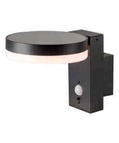 Επιτοίχιο Φωτιστικό τοίχου LED 1.8W 3000Κ Μαύρου Χρώματος IP54 Ηλιακό με Ανιχνευτή V-TAC – 23016