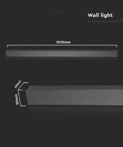 Απλίκα Τοίχου LED 16W 4000K Μαύρου Χρώματος IP65 V-TAC – 23022