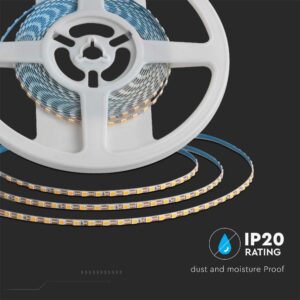 Ταινία LED SMD2835 DC:24V IP20 8W/m 6500K ψυχρό λευκό 3mm V-TAC – 23026