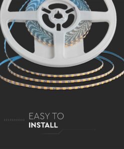 Ταινία LED SMD2835 DC:24V IP20 8W/m 6500K ψυχρό λευκό 3mm V-TAC – 23026