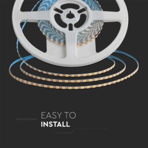 Ταινία LED SMD2835 DC:24V IP20 8W/m 6500K ψυχρό λευκό 3mm V-TAC – 23026