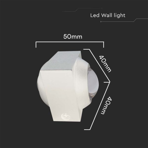 Απλίκα Up-Down LED 2W 3000K Λευκού Χρώματος V-TAC – 23029