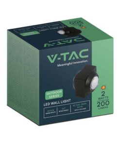 Απλίκα Up-Down LED 2W 4000K Μαύρου Χρώματος V-TAC – 23030