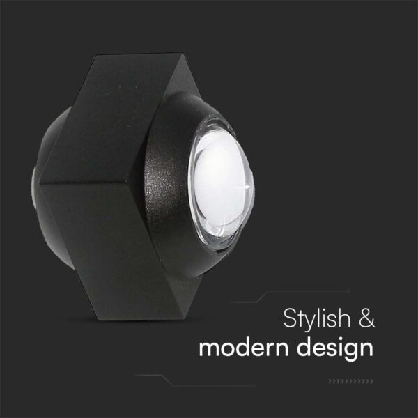 Απλίκα Up-Down LED 2W 4000K Μαύρου Χρώματος V-TAC – 23030