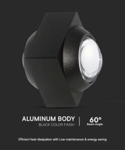 Απλίκα Up-Down LED 2W 4000K Μαύρου Χρώματος V-TAC – 23030