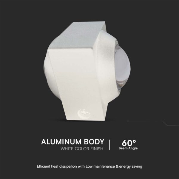 Απλίκα Up-Down LED 2W 4000K Λευκού Χρώματος V-TAC – 23031