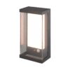 LED ηλιακό φωτιστικό τοίχου 1W solar panel IP54 θερμό λευκό 3000Κ με σκούρο γκρι σώμα και ανιχνευτή V-TAC – 23033