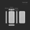 Power bank 10000mAh ασημί 2 USB + Type-C V-TAC – 23035