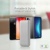 Power bank 10000mAh ασημί 2 USB + Type-C V-TAC – 23035