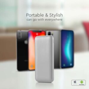 Power bank 10000mAh ασημί 2 USB + Type-C V-TAC – 23035