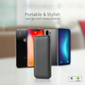 Power bank 10000mAh μαύρο 2 USB + Type-C V-TAC – 23036