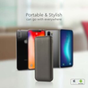 Power bank 10000mAh γκρι 2 USB + Type-C V-TAC – 23037