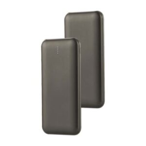 Power bank 10000mAh γκρι 2 USB + Type-C V-TAC – 23037