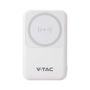 Μαγνητικό wireless power bank 10000mAh λευκό V-TAC – 23039