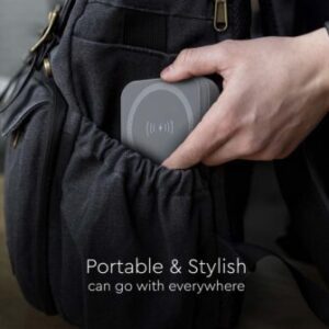 Μαγνητικό wireless power bank 10000mAh γκρι V-TAC – 23040