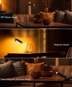 Επιτραπέζιο Φωτιστικό LED 3W 4000K Μαύρου Χρώματος Επαναφορτιζόμενο Μαγνητική Βάση Dimmable V-TAC – 23042