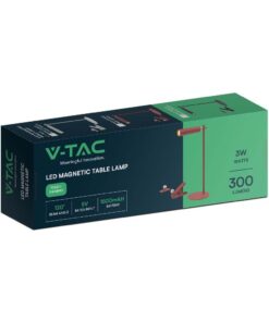 Επιτραπέζιο Φωτιστικό LED 3W 4000K Κόκκινου Χρώματος Επαναφορτιζόμενο Μαγνητική Βάση Dimmable V-TAC – 23043