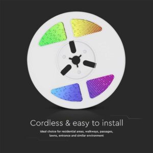 LED ηλιακή ταινία 1.2W solar panel RGB IP67 V-TAC – 23046