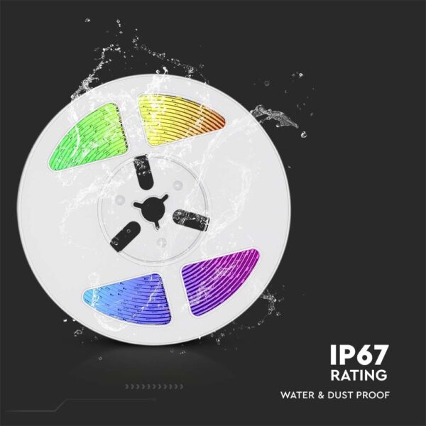 LED ηλιακή ταινία 1.2W solar panel RGB IP67 V-TAC – 23046