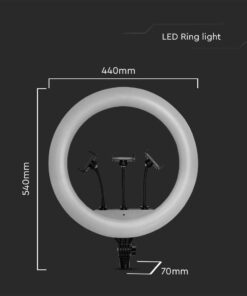 Επιτραπέζιο/δαπέδου φωτιστικό ring light LED 55W 3 σε 1 CCT Μαύρου Χρώματος Dimmable V-TAC – 23047