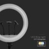 Επιτραπέζιο/δαπέδου φωτιστικό ring light LED 55W 3 σε 1 CCT Μαύρου Χρώματος Dimmable V-TAC – 23047