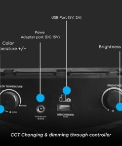 Επιτραπέζιο/δαπέδου φωτιστικό ring light LED 55W 3 σε 1 CCT Μαύρου Χρώματος Dimmable V-TAC – 23047