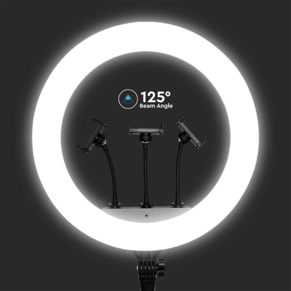 Επιτραπέζιο/δαπέδου φωτιστικό ring light LED 55W 3 σε 1 CCT Μαύρου Χρώματος Dimmable V-TAC – 23047