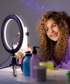 Επιτραπέζιο φωτιστικό ring light LED 10W Mαύρου Χρώματος Dimmable V-TAC – 23048