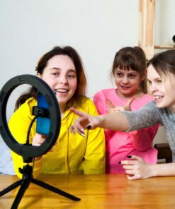 Επιτραπέζιο φωτιστικό ring light LED 10W Mαύρου Χρώματος Dimmable V-TAC – 23048