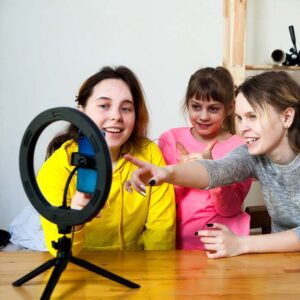 Επιτραπέζιο φωτιστικό ring light LED 10W Mαύρου Χρώματος Dimmable V-TAC – 23048