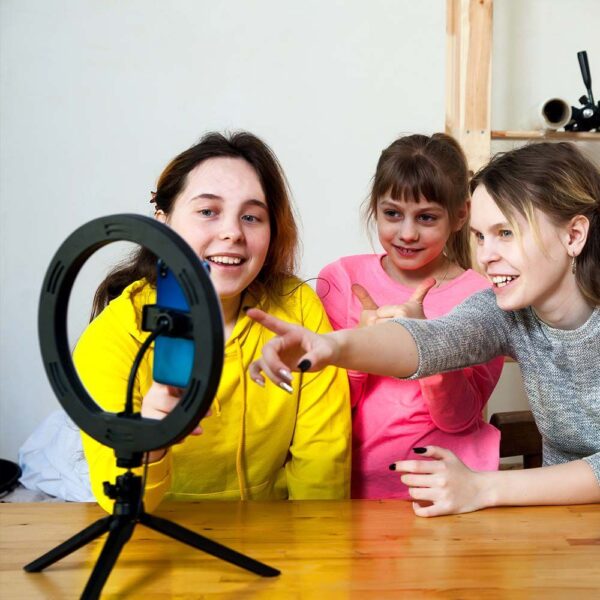Επιτραπέζιο φωτιστικό ring light LED 10W Mαύρου Χρώματος Dimmable V-TAC – 23048