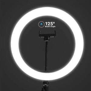Επιτραπέζιο φωτιστικό ring light LED 10W Mαύρου Χρώματος Dimmable V-TAC – 23048