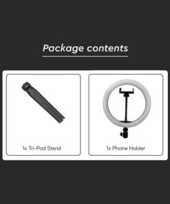 Επιτραπέζιο φωτιστικό ring light LED 10W Mαύρου Χρώματος Dimmable V-TAC – 23048