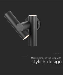 Απλίκα Τοίχου LED 6W 3000K Μαύρου Χρώματος IP44 V-TAC – 10473