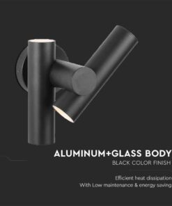 Απλίκα Τοίχου LED 6W 3000K Μαύρου Χρώματος IP44 V-TAC – 10473