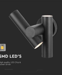 Απλίκα Τοίχου LED 6W 3000K Μαύρου Χρώματος IP44 V-TAC – 10473