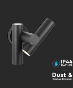 Απλίκα Τοίχου LED 6W 3000K Μαύρου Χρώματος IP44 V-TAC – 10473