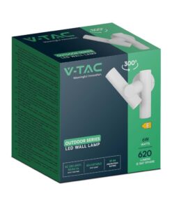 Απλίκα Τοίχου LED 6W 3000K Μαύρου Χρώματος IP44 V-TAC – 10474