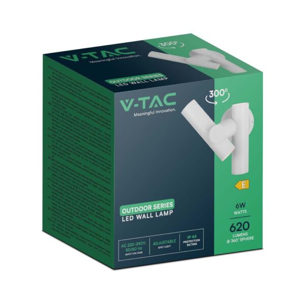 Απλίκα Τοίχου LED 6W 3000K Μαύρου Χρώματος IP44 V-TAC – 10474