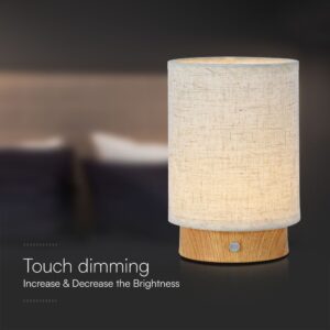 Επιτραπέζιο Επαναφορτιζόμενο Φωτιστικό LED 3W 3000K Μπεζ και Ξύλο V-TAC – 23090VT