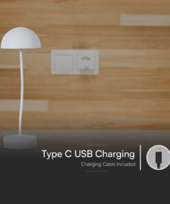 Επιτραπέζιο Επαναφορτιζόμενο Φωτιστικό LED 3W 3000K Λευκό V-TAC – 23092VT