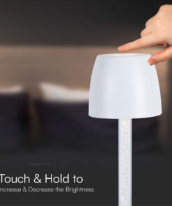 Επιτραπέζιο Επαναφορτιζόμενο Φωτιστικό Led 3W 3000K Λευκού Χρώματος V-TAC – 23094VT