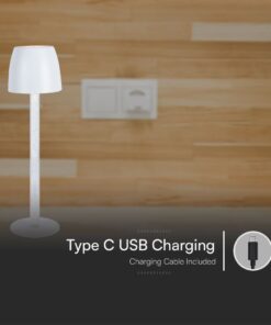 Επιτραπέζιο Επαναφορτιζόμενο Φωτιστικό Led 3W 3000K Λευκού Χρώματος V-TAC – 23094VT