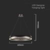 Κρεμαστό Φωτιστικό LED 30W 3000K Καφέ Χρώματος V-TAC – 23097VT