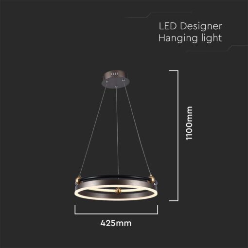 Κρεμαστό Φωτιστικό LED 20W 3000K Καφέ Χρώματος V-TAC – 23098VT