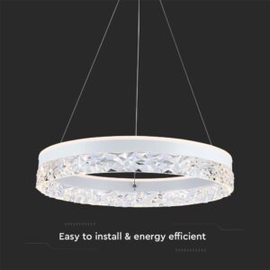 Κρεμαστό Φωτιστικό LED 25W 3000K Λευκού Χρώματος V-TAC – 23099VT